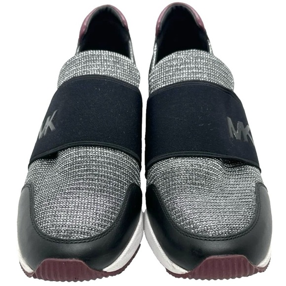 Michael Kors Women's Felix Trainer Glitter Mesh Slip-on Sneakers - Picture 3 of 8